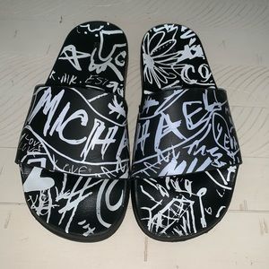 Michael Kors graffiti slides